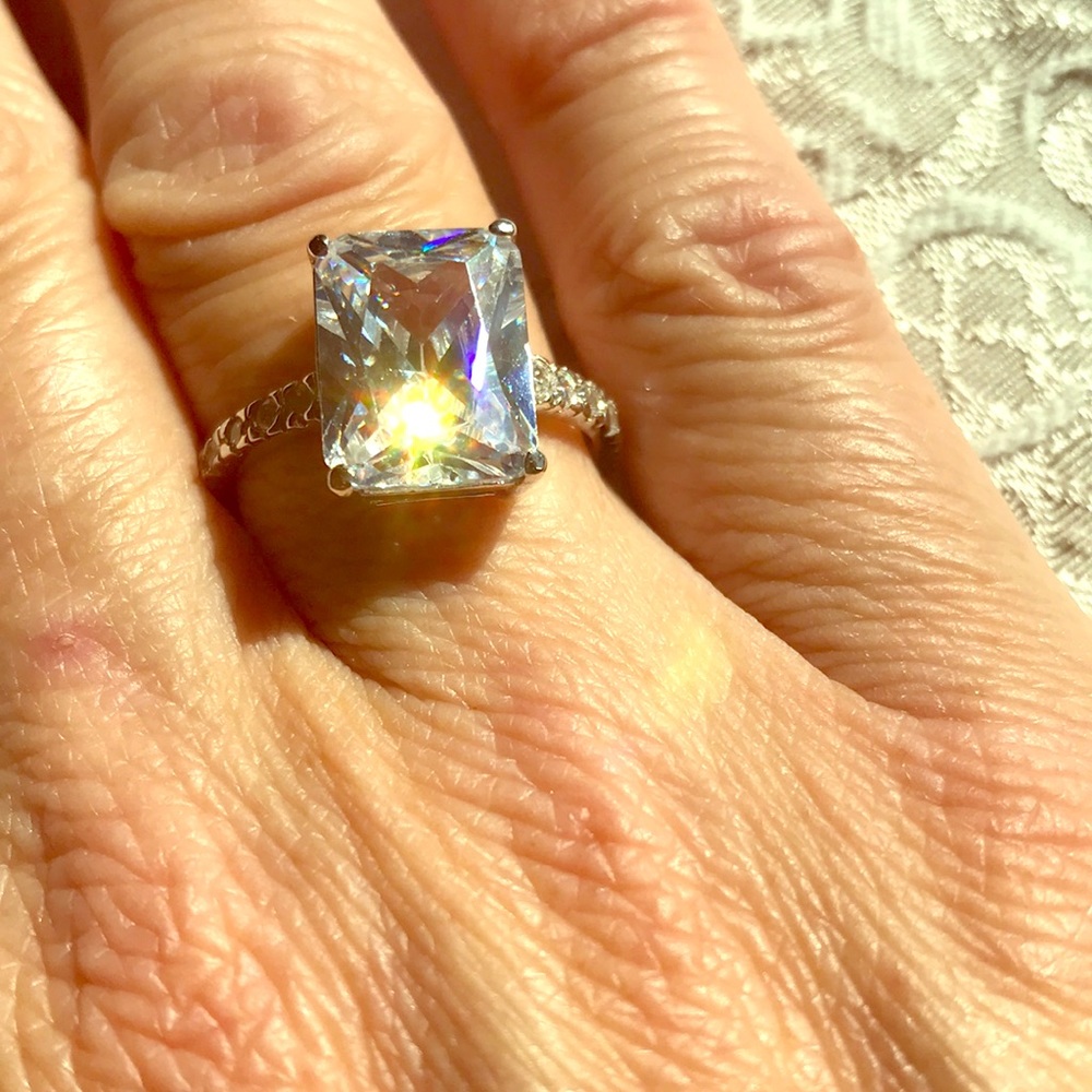 CZ Engagement Ring .925